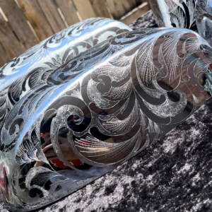 2 pcs Mirror cap Hand made engraved 07-13/14-18