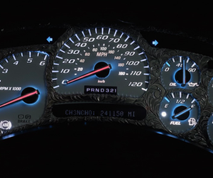 99-06 Chevy/GMC triple chrome plated cluster insert replacement