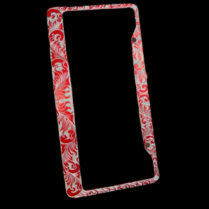 Candy red Engraved License plate holder!