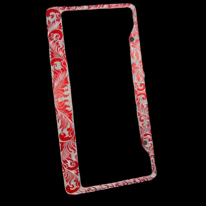 Candy red License plate holder