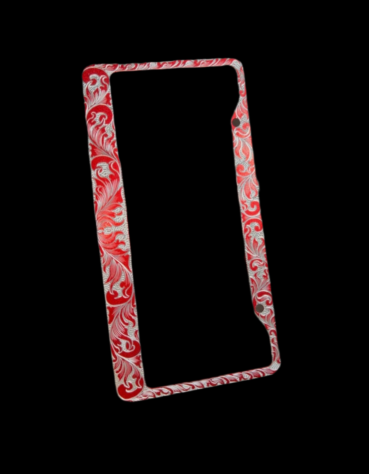 Candy red License plate holder