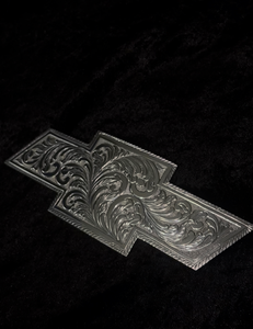 Chrome plated Front Engraved Bow tie ,Billet aluminum/Choose the year!