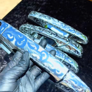 Door handles hand made engraved 07-13