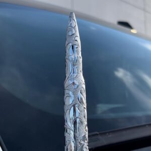 Hand Engraved Bullet Antenna Topper