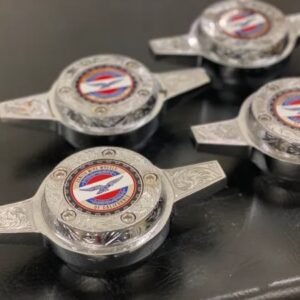 2 Bar Locking Style Knock Off Spinner Caps, Set of 4